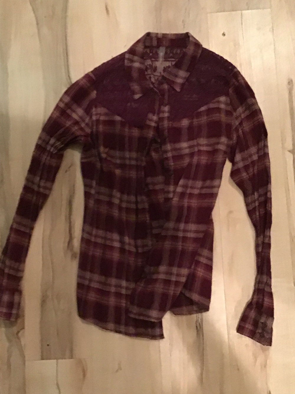 Shyanne Burgundy Plaid Button-Down Shirt
